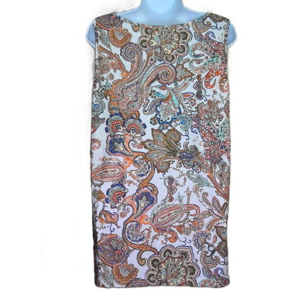 New Zeagoo Paisley Top Sleeveless Stretch Scoop Neck Pleats NWT Plus Sz 2XL - Picture 3 of 5